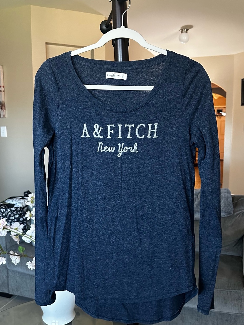 Abercrombie & Fitch long-sleeve scoop-neck top .